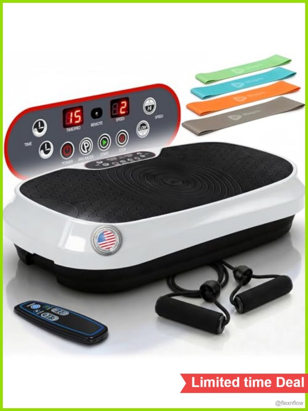 Vibration Plate Machine with Resistance Bands for Full Body Workout